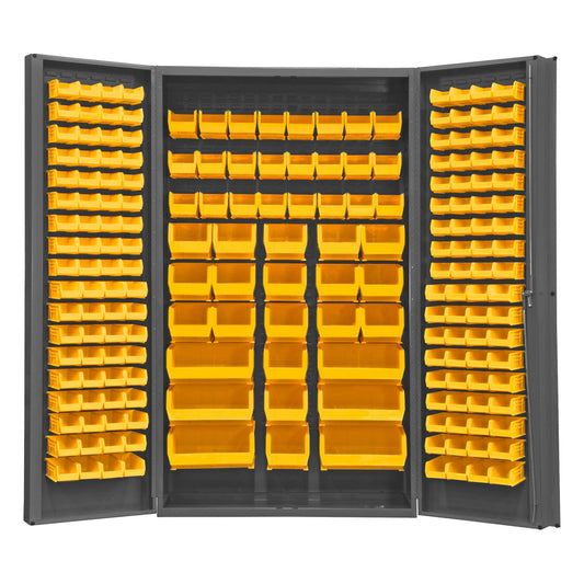 Durham SJC-BDLP-192-95 CABINET, 192 YELLOW BINS , 48 X 24 X 84