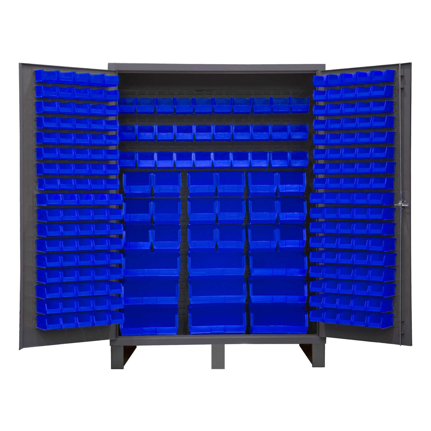 Durham SSC-227-5295 CABINET, 14 GAUGE , 227 BLUE BINS , 60 X 24 X 84