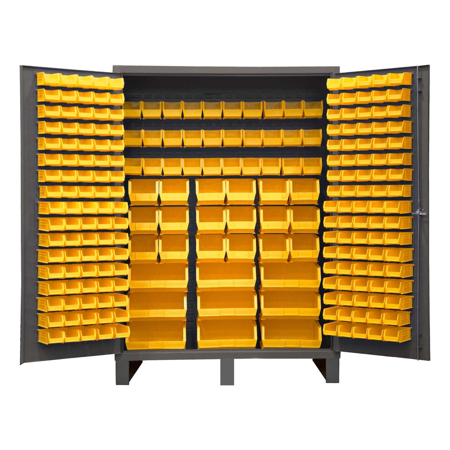 Durham SSC-227-95 CABINET, 14 GAUGE , 227 YELLOW BINS , 60 X 24 X 84