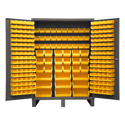 Durham SSC-227-95 CABINET, 14 GAUGE , 227 YELLOW BINS , 60 X 24 X 84