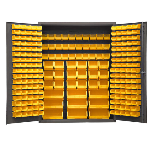 Durham SSC-227-NL-95 CABINET, 14 GAUGE , 227 YELLOW BINS, NO LEG , 60 X 24 X 78