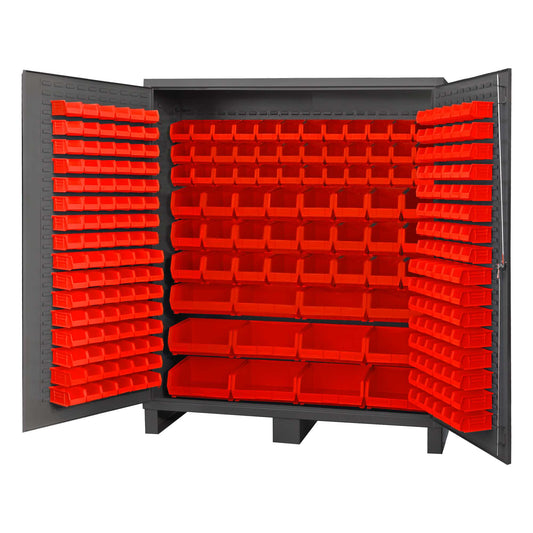 Durham SSC-722484-BDLP-264-1795 CABINET, 14 GAUGE , 264 RED BINS , 72 X 24 X 84