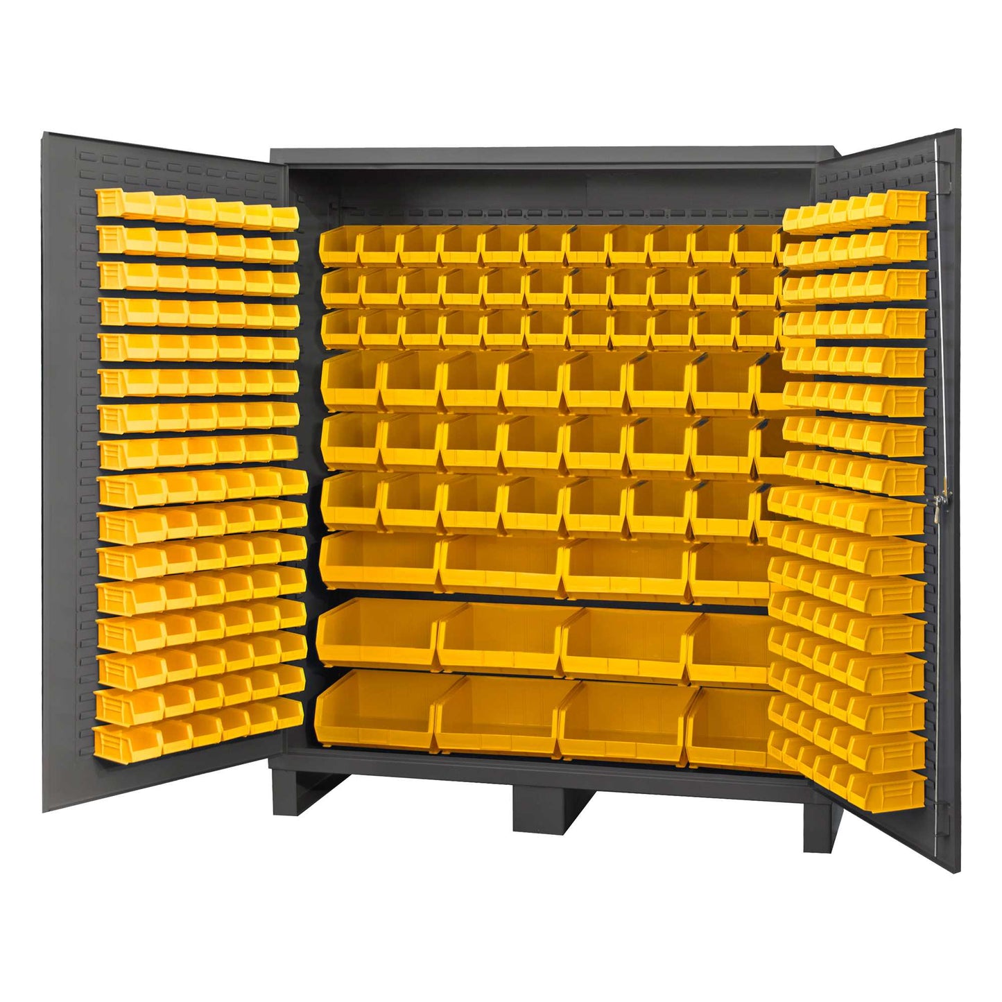 Durham SSC-722484-BDLP-264-95 CABINET, 14 GAUGE , 264 YELLOW BINS , 72 X 24 X 84