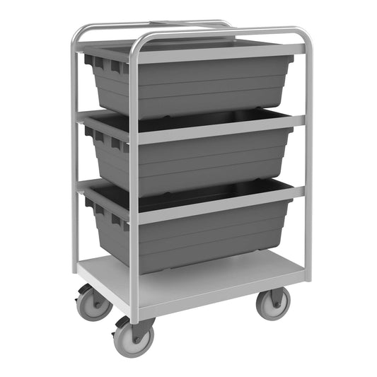 Durham STBR-183042-3-5PU STAINLESS STEEL TUB RACK CART, 3 BINS, 18-3/4 X 26 X 42