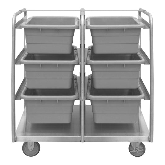 Durham STBR-303642-6-5PU STAINLESS STEEL TUB RACK CART, 6 BINS, 36-3/4 X 26 X 42