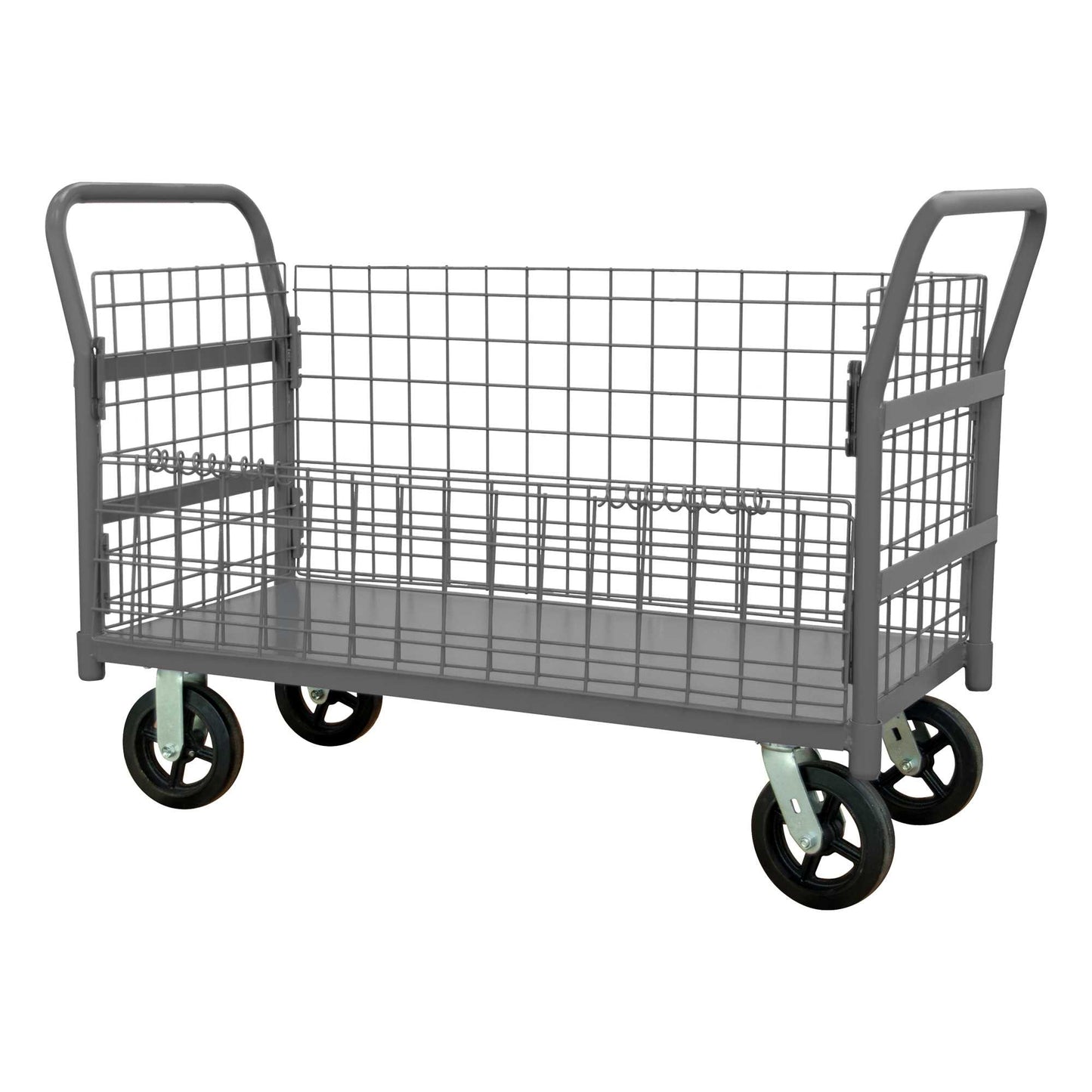 Durham W4SPTDG-306038-1-8MR95 WIRE CART, REMOVABLE HANDLES, DROP GATE, 30-3/8 X 67-1/4 X 38-1/4