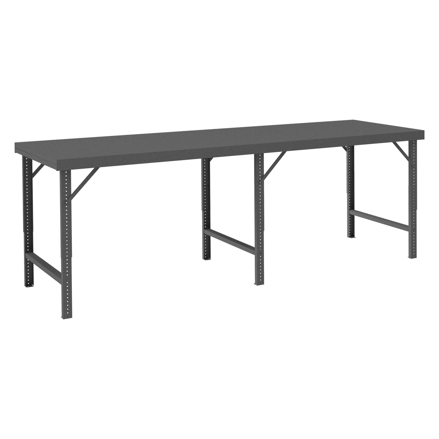 Durham WBF-36120-95 FOLDING LEG WORKBENCH, STEEL TOP, 120 X 36