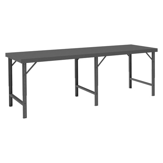 Durham WBF-36120-95 FOLDING LEG WORKBENCH, STEEL TOP, 120 X 36