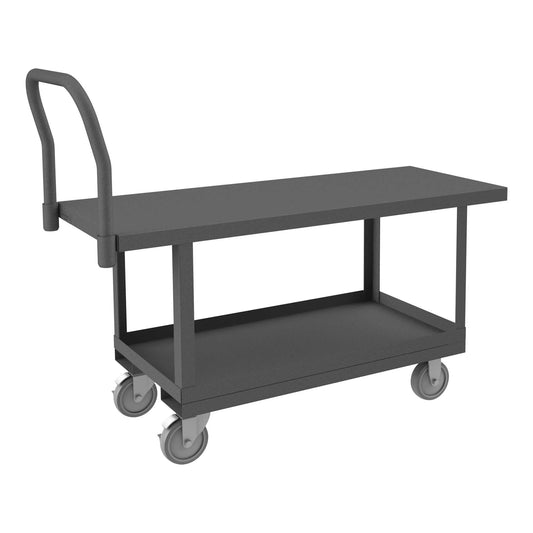 Durham WHPT18485PU95 PLATFORM TRUCK, WORK HEIGHT, 2 SHELF , 1400 LBS. CAPACITY, 18 X 48