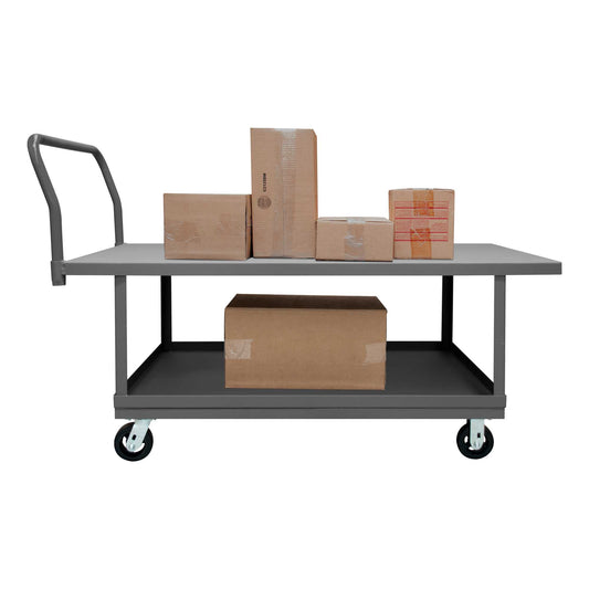 Durham WHPT24485MR95 PLATFORM TRUCK, WORK HEIGHT, 2 SHELF , 2000 LBS. CAPACITY, 24 X 48