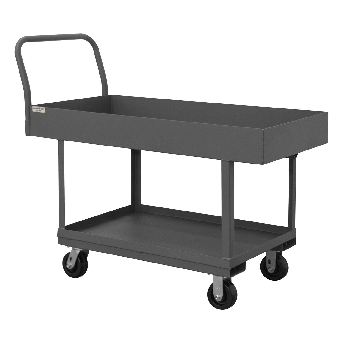 Durham WHPT624485PH95 PLATFORM TRUCK, WORK HEIGHT, 2 SHELF, TOP SHELF 6³ LIP, 2000 LBS. CAPACITY, 24 X 48