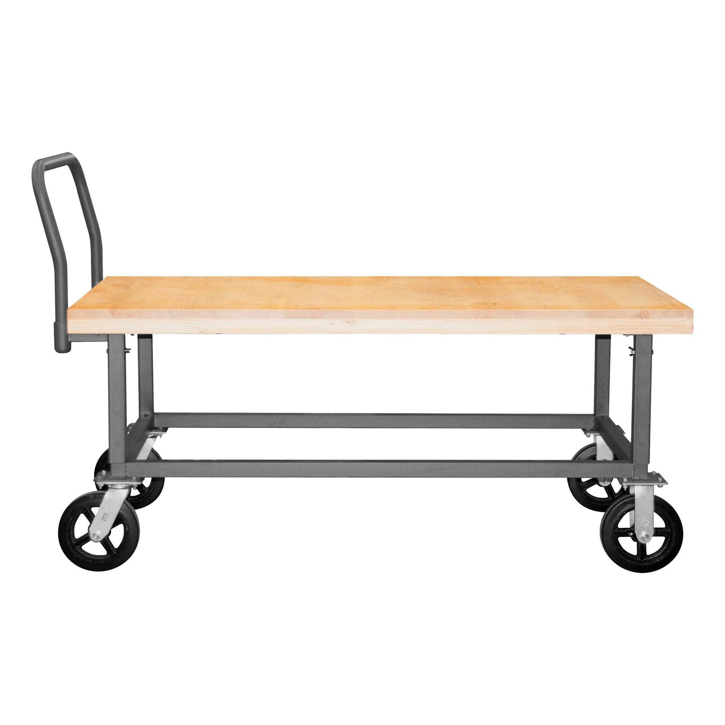 Durham WHPTA-WD-2448-8MR-95 PLATFORM TRUCK, ADJUSTABLE HEIGHT, WOOD DECK , 1800 LBS. CAPACITY, 24 X 48