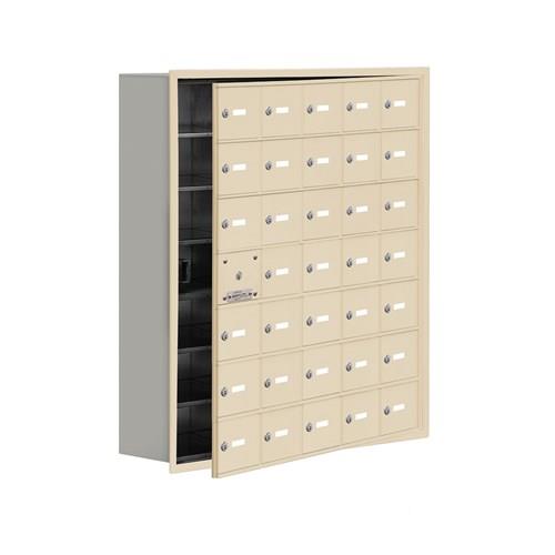 Mailboxes 19178-35SRK Salsbury Recessed Mounted Cell Phone Locker with 35 S Doors (34 usable) in Sandstone - Keyed Locks