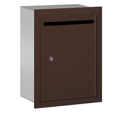 Mailboxes 2245ZP Salsbury Letter Box (Includes Commercial Lock) - Standard - Recessed Mounted - Bronze - Private Zccess