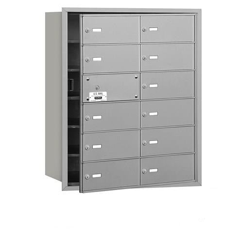 Mailboxes 3612AFU Salsbury 4B+ Horizontal Mailbox - 12 B Doors (11 usable) - Aluminum - Front Loading - USPS Access