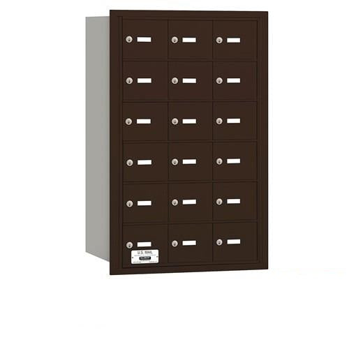 Mailboxes 3618ZRP Salsbury 4B+ Horizontal Mailbox - 18 Z Doors - Bronze - Rear Loading - Private Zccess