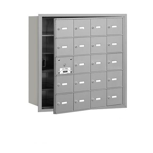 Mailboxes 3620AFP Salsbury 4B+ Horizontal Mailbox (Includes Master Commercial Lock) - 20 A Doors (19 usable) - Aluminum - Front Loading - Private Access