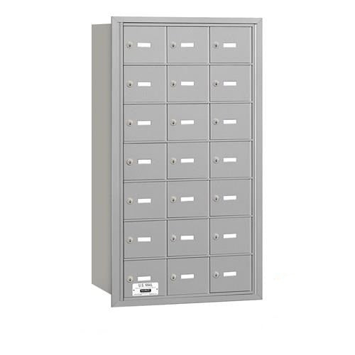 Mailboxes 3621ARP Salsbury 4B+ Horizontal Mailbox - 21 A Doors - Aluminum - Rear Loading - Private Access