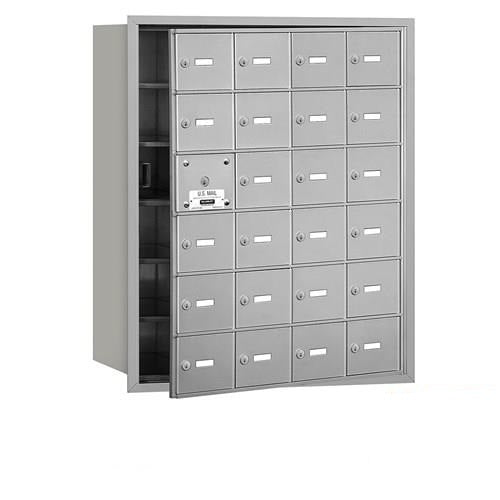 Mailboxes 3624AFP Salsbury 4B+ Horizontal Mailbox (Includes Master Commercial Lock) - 24 A Doors (23 usable) - Aluminum - Front Loading - Private Access