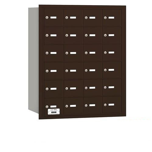 Mailboxes 3624ZRP Salsbury 4B+ Horizontal Mailbox - 24 Z Doors - Bronze - Rear Loading - Private Zccess