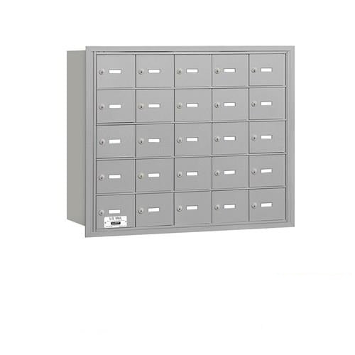 Mailboxes 3625ARP Salsbury 4B+ Horizontal Mailbox - 25 A Doors - Aluminum - Rear Loading - Private Access