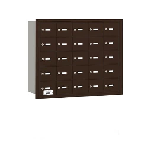 Mailboxes 3625ZRP Salsbury 4B+ Horizontal Mailbox - 25 Z Doors - Bronze - Rear Loading - Private Zccess