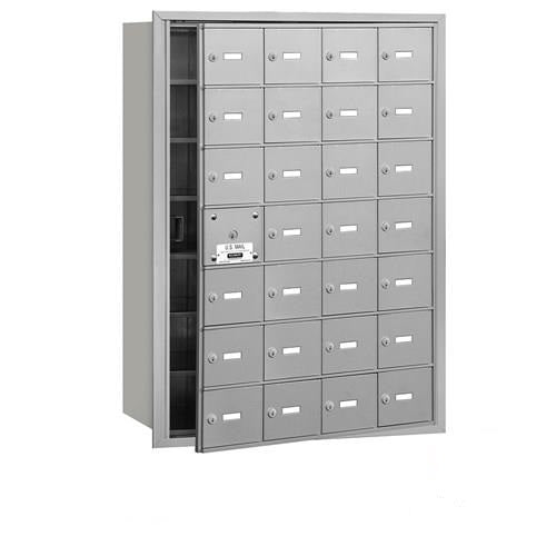 Mailboxes 3628AFU Salsbury 4B+ Horizontal Mailbox - 28 A Doors (27 usable) - Aluminum - Front Loading - USPS Access