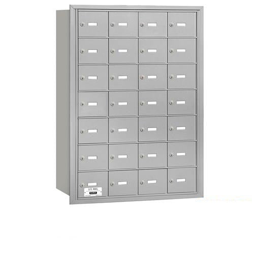 Mailboxes 3628ARP Salsbury 4B+ Horizontal Mailbox - 28 A Doors - Aluminum - Rear Loading - Private Access