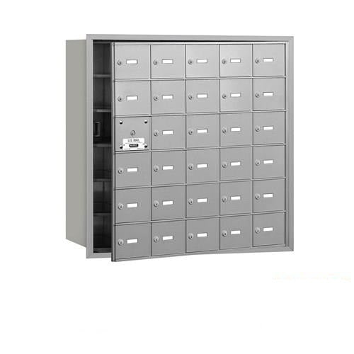 Mailboxes 3630AFP Salsbury 4B+ Horizontal Mailbox (Includes Master Commercial Lock) - 30 A Doors (29 usable) - Aluminum - Front Loading - Private Access