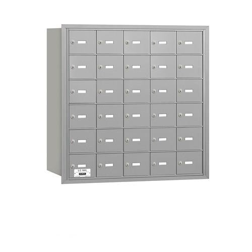 Mailboxes 3630ARP Salsbury 4B+ Horizontal Mailbox - 30 A Doors - Aluminum - Rear Loading - Private Access