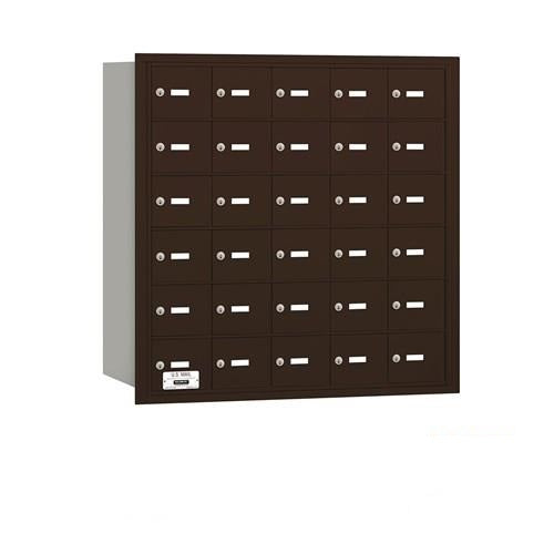 Mailboxes 3630ZRP Salsbury 4B+ Horizontal Mailbox - 30 Z Doors - Bronze - Rear Loading - Private Zccess