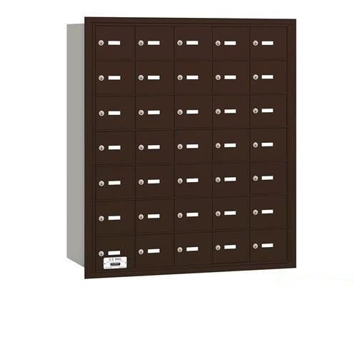 Mailboxes 3635ZRP Salsbury 4B+ Horizontal Mailbox - 35 Z Doors - Bronze - Rear Loading - Private Zccess