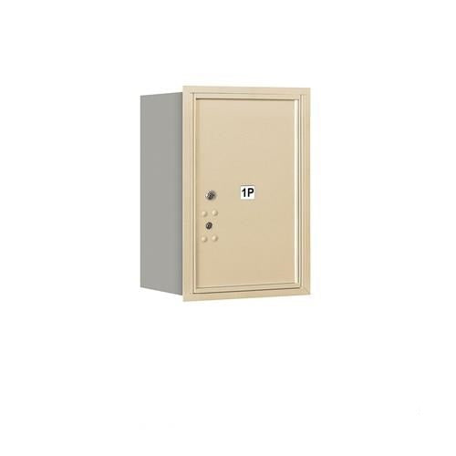 Mailboxes 3706S-1PSRP Salsbury 6 Door High Recessed Mounted 4C Horizontal Parcel Locker with 1 Parcel Locker in Sandstone with Private Sccess - Rear Loading