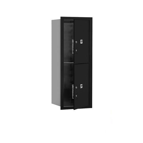 Mailboxes 3710S-2PBFU Salsbury 10 Door High Recessed Mounted 4C Horizontal Parcel Locker with 2 Parcel Lockers in Black with USPS Bccess - Front Loading