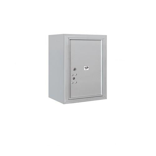 Mailboxes 3806S-1PAFU Salsbury 6 Door High Surface Mounted 4C Horizontal Parcel Locker with 1 Parcel Locker in Aluminum with USPS Access