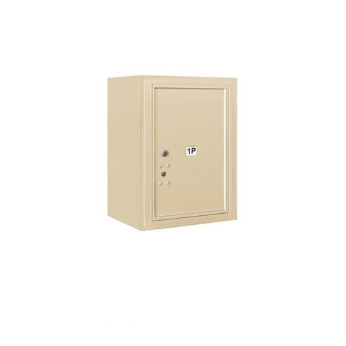 Mailboxes 3806S-1PSFP Salsbury 6 Door High Surface Mounted 4C Horizontal Parcel Locker with 1 Parcel Locker in Sandstone with Private Sccess