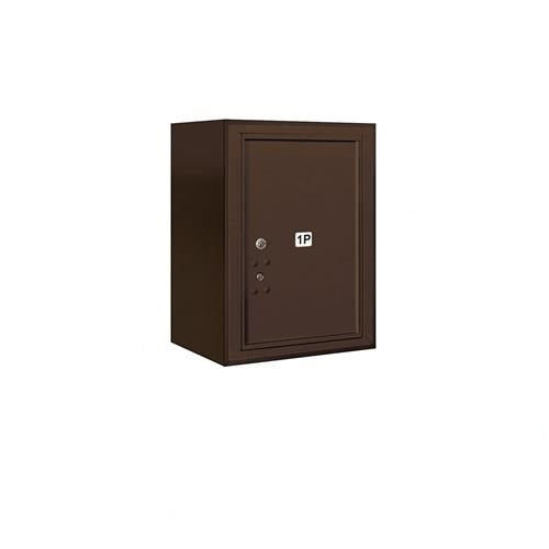 Mailboxes 3806S-1PZFP Salsbury 6 Door High Surface Mounted 4C Horizontal Parcel Locker with 1 Parcel Locker in Bronze with Private Zccess