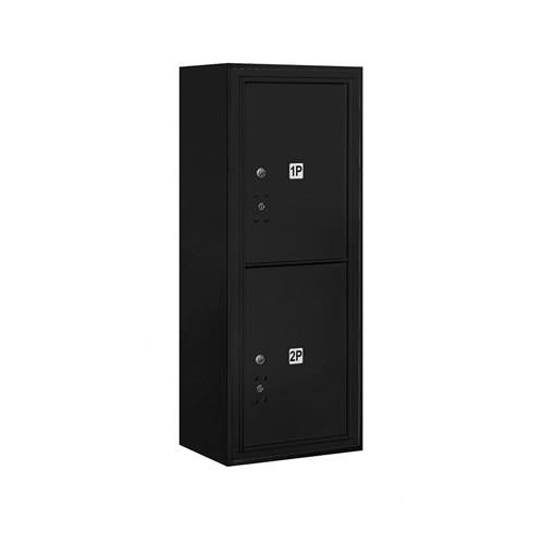 Mailboxes 3810S-2PBFU Salsbury 10 Door High Surface Mounted 4C Horizontal Parcel Locker with 2 Parcel Lockers in Black with USPS Bccess