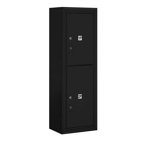 Mailboxes 3811S-2PBFP Salsbury 11 Door High Surface Mounted 4C Horizontal Parcel Locker with 2 Parcel Lockers in Black with Private Bccess