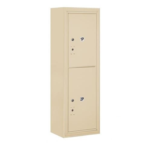 Mailboxes 3811S-2PSFP Salsbury 11 Door High Surface Mounted 4C Horizontal Parcel Locker with 2 Parcel Lockers in Sandstone with Private Sccess