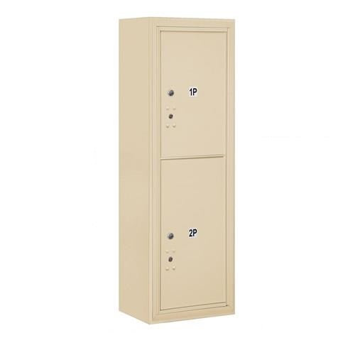 Mailboxes 3811S-2PSFU Salsbury 11 Door High Surface Mounted 4C Horizontal Parcel Locker with 2 Parcel Lockers in Sandstone with USPS Sccess