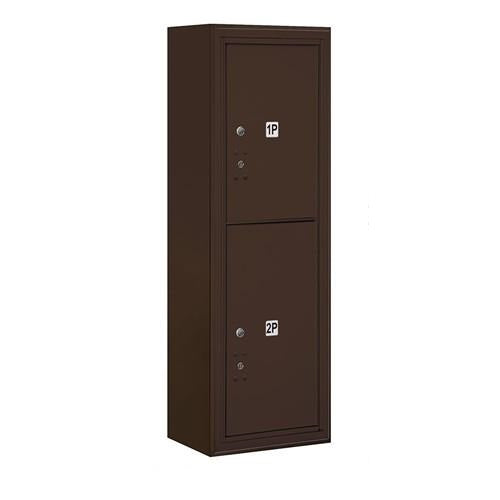 Mailboxes 3811S-2PZFP Salsbury 11 Door High Surface Mounted 4C Horizontal Parcel Locker with 2 Parcel Lockers in Bronze with Private Zccess