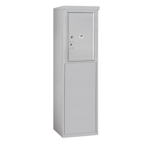 Mailboxes 3906S-1PAFP Salsbury 6 Door High Free-Standing 4C Horizontal Parcel Locker with 1 Parcel Locker in Aluminum with Private Access