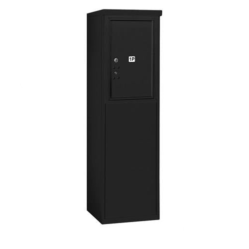 Mailboxes 3906S-1PBFU Salsbury 6 Door High Free-Standing 4C Horizontal Parcel Locker with 1 Parcel Locker in Black with USPS Bccess