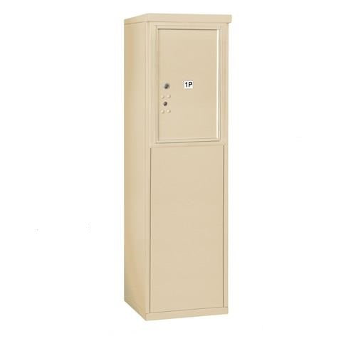 Mailboxes 3906S-1PSFP Salsbury 6 Door High Free-Standing 4C Horizontal Parcel Locker with 1 Parcel Locker in Sandstone with Private Sccess