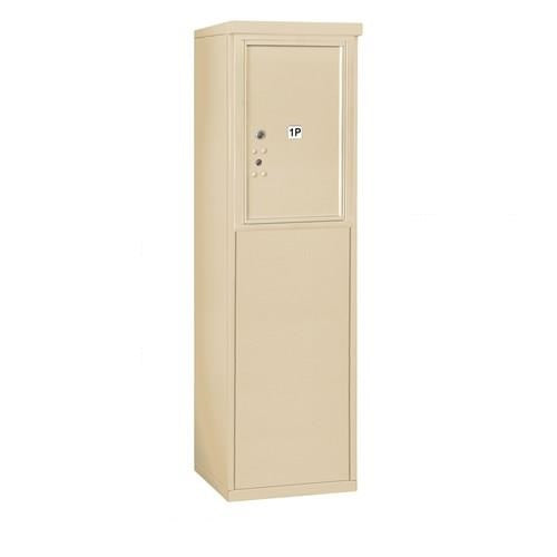 Mailboxes 3906S-1PSFU Salsbury 6 Door High Free-Standing 4C Horizontal Parcel Locker with 1 Parcel Locker in Sandstone with USPS Sccess