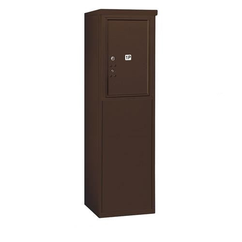 Mailboxes 3906S-1PZFP Salsbury 6 Door High Free-Standing 4C Horizontal Parcel Locker with 1 Parcel Locker in Bronze with Private Zccess