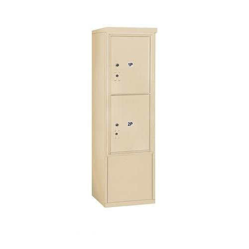 Mailboxes 3910S-2PSFP Salsbury 10 Door High Free-Standing 4C Horizontal Parcel Locker with 2 Parcel Lockers in Sandstone with Private Sccess