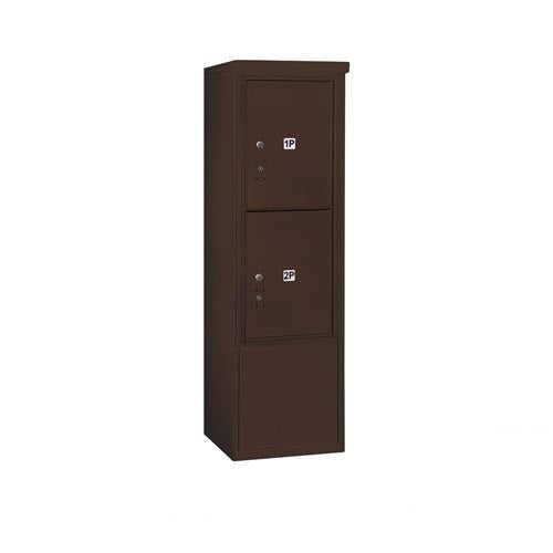 Mailboxes 3910S-2PZFP Salsbury 10 Door High Free-Standing 4C Horizontal Parcel Locker with 2 Parcel Lockers in Bronze with Private Zccess