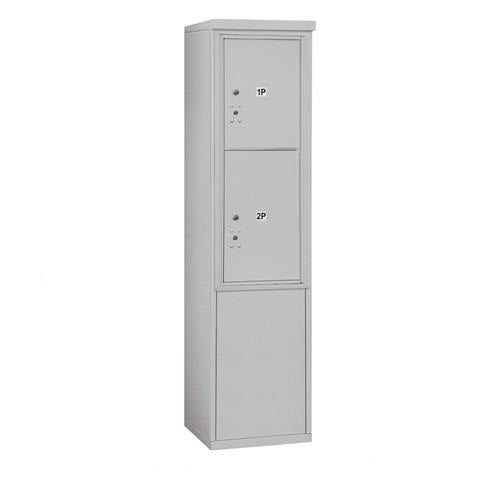 Mailboxes 3911S-2PAFP Salsbury 11 Door High Free-Standing 4C Horizontal Parcel Locker with 2 Parcel Lockers in Aluminum with Private Access